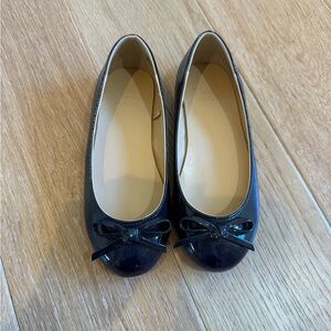 (NEW) Janie and Jack Patent Leather Navy Bow Flats